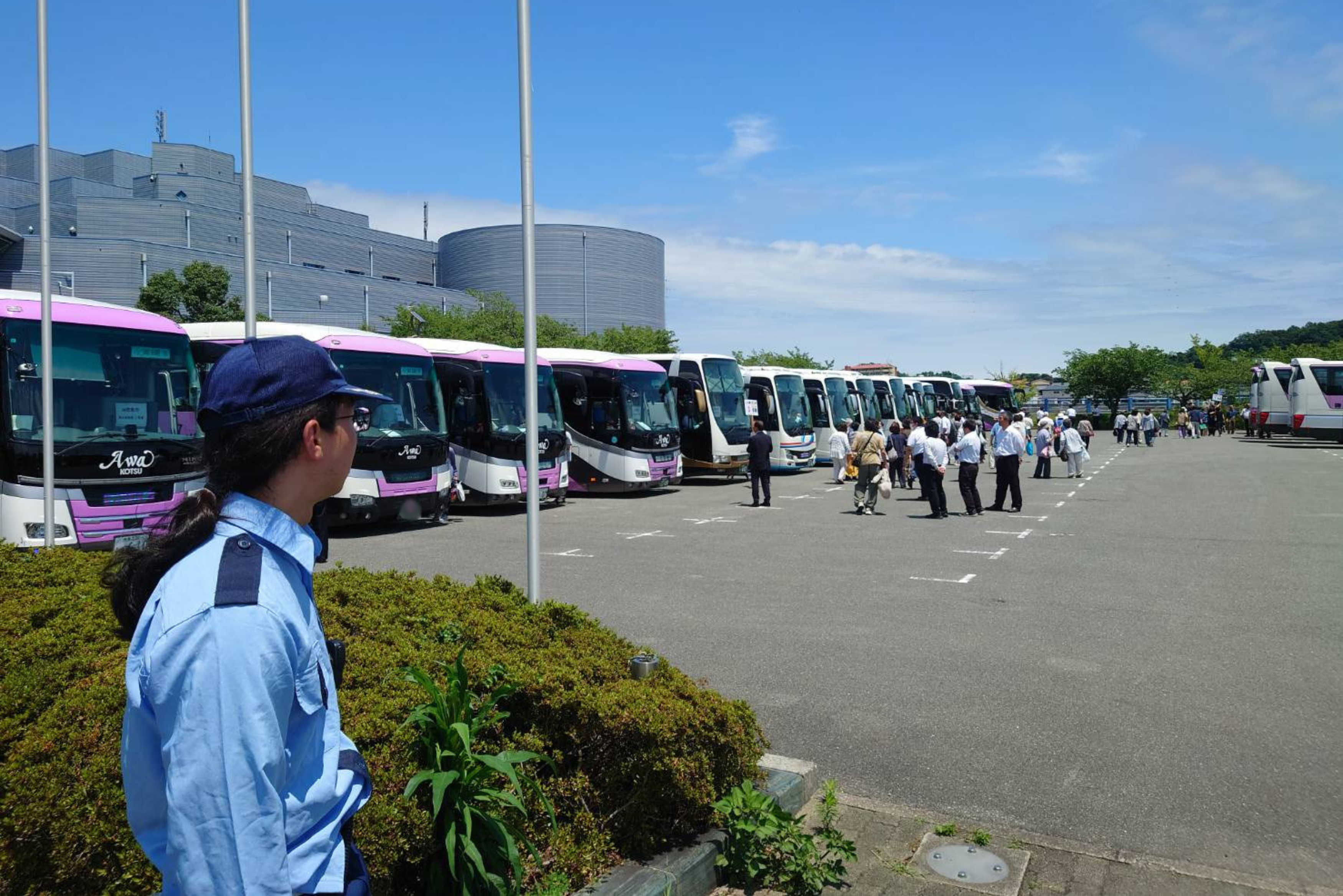 アスティとくしま 駐車場警備風景3